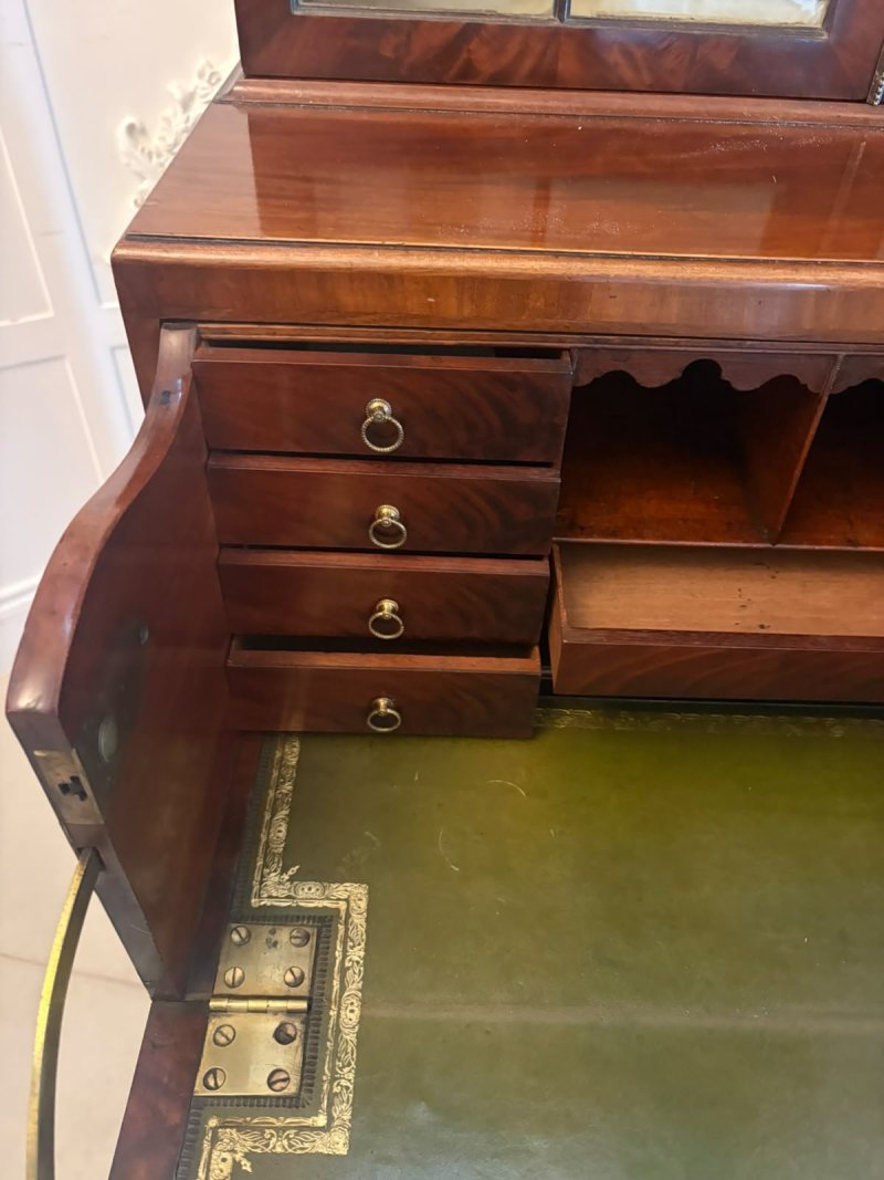Antique Gillows Mahogany Secretaire Bookcase Georgian Astragal Glazed Library Cabinet - Image 24