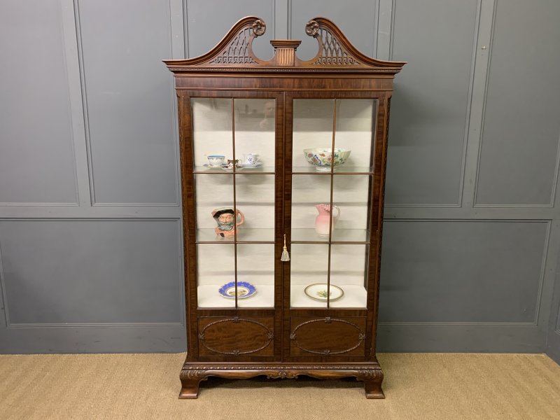 Chippendale Style Mahogany Display Cabinet