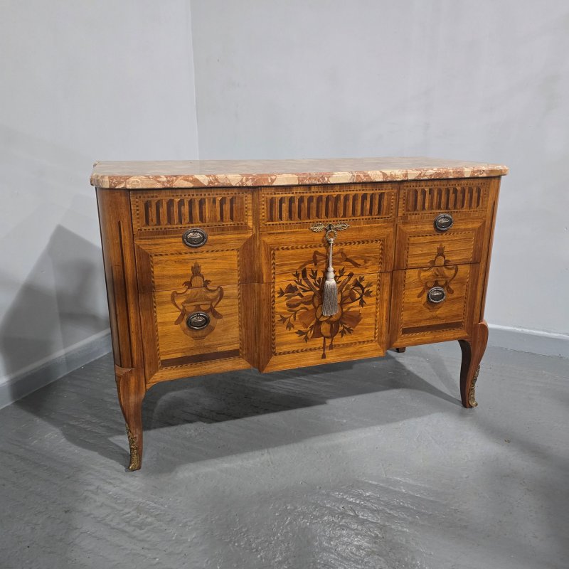 Superb French Inlaid Commode Chest of Drawers - Image 3