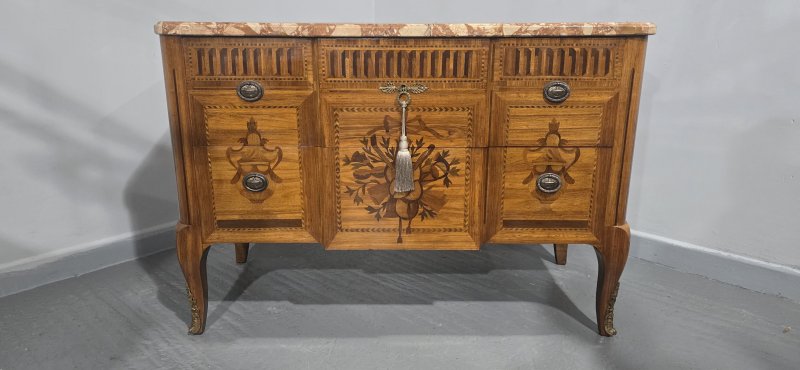 Superb French Inlaid Commode Chest of Drawers - Image 4