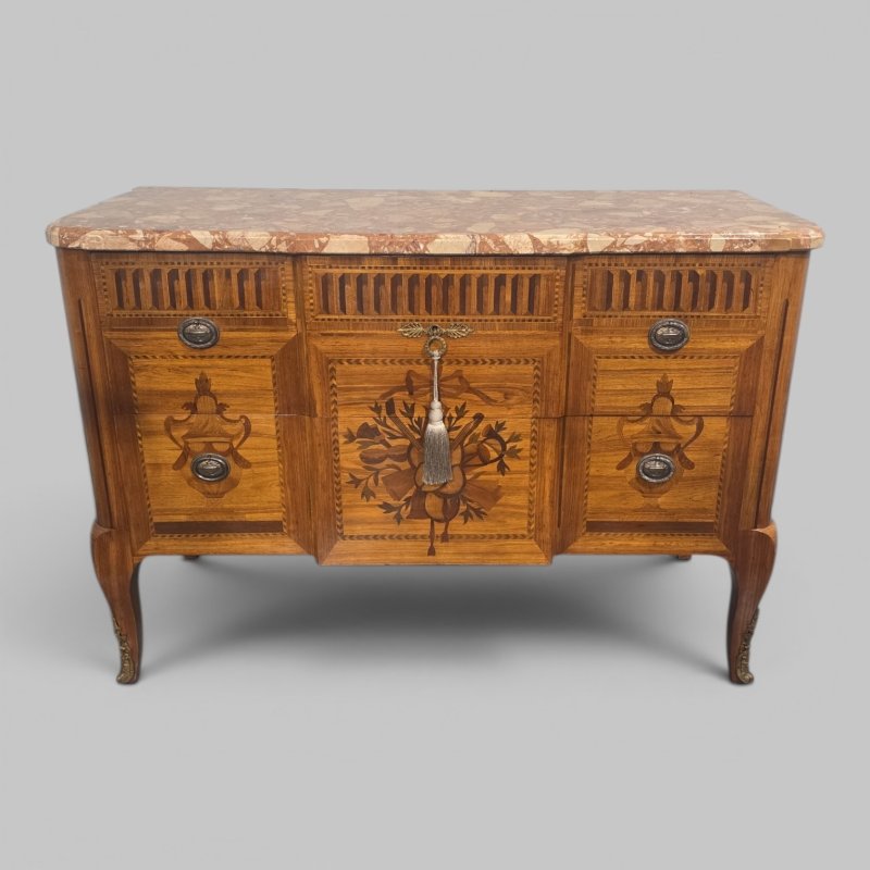 Superb French Inlaid Commode Chest of Drawers