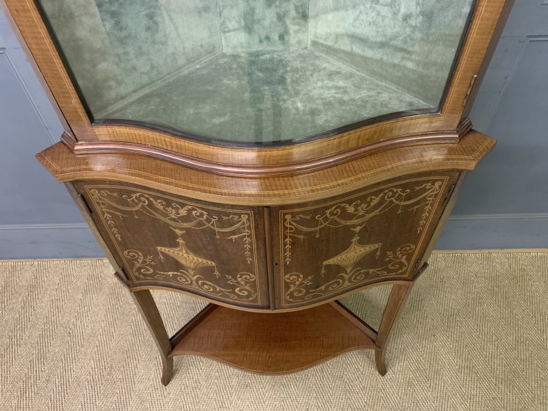 Inlaid Mahogany Corner Cabinet - Image 5