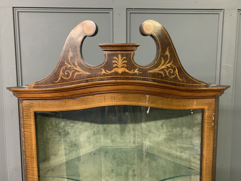 Inlaid Mahogany Corner Cabinet - Image 6