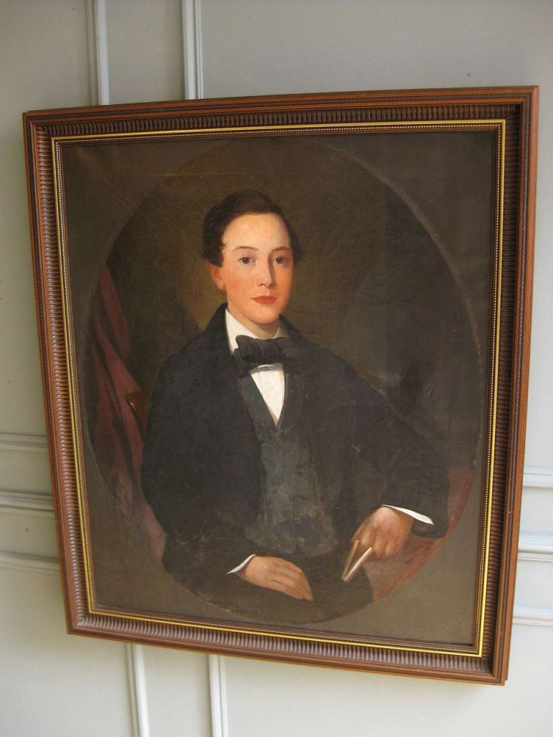Large Victorian portrait of a young gentleman