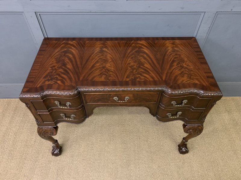 Chippendale Style Flame Mahogany Writing Desk - Image 11