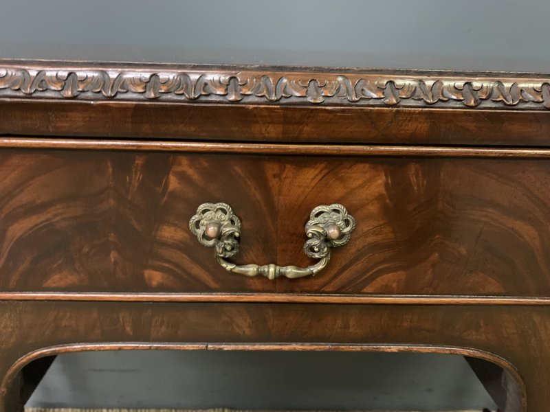 Chippendale Style Flame Mahogany Writing Desk - Image 3