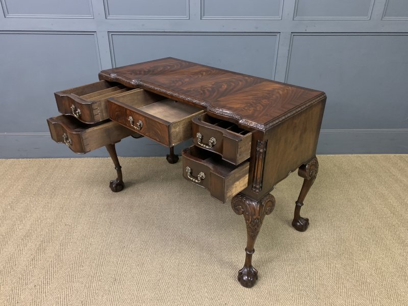 Chippendale Style Flame Mahogany Writing Desk - Image 10