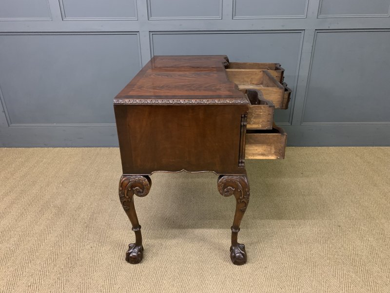 Chippendale Style Flame Mahogany Writing Desk - Image 8