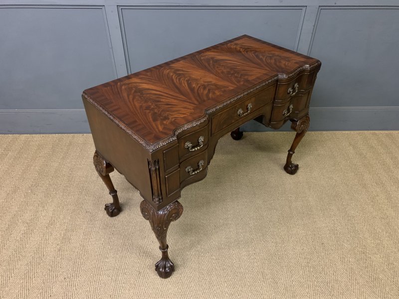 Chippendale Style Flame Mahogany Writing Desk - Image 13