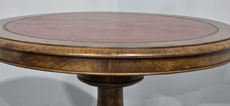 Victorian Walnut Swivel Library Table - Image 9