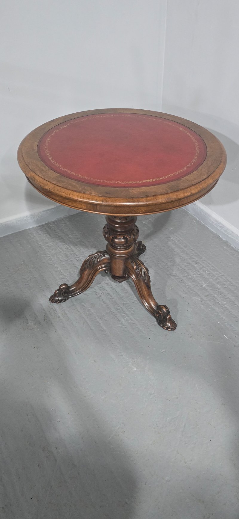 Victorian Walnut Swivel Library Table - Image 5