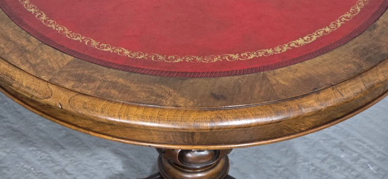Victorian Walnut Swivel Library Table - Image 11