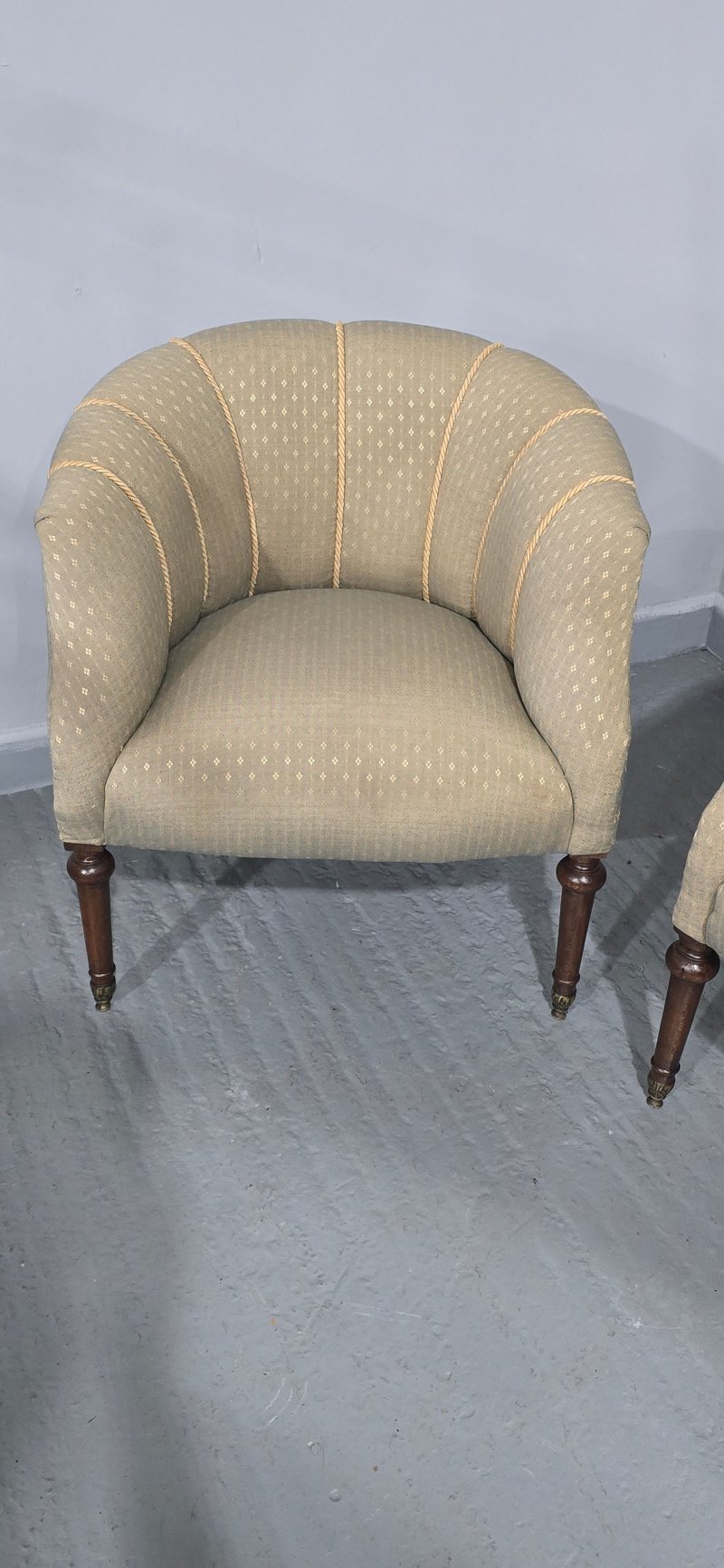 Fine Pair French Walnut Tub Chairs - Image 5