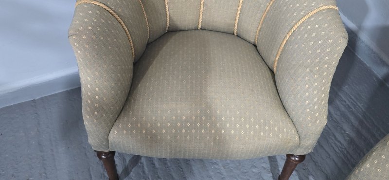 Fine Pair French Walnut Tub Chairs - Image 6
