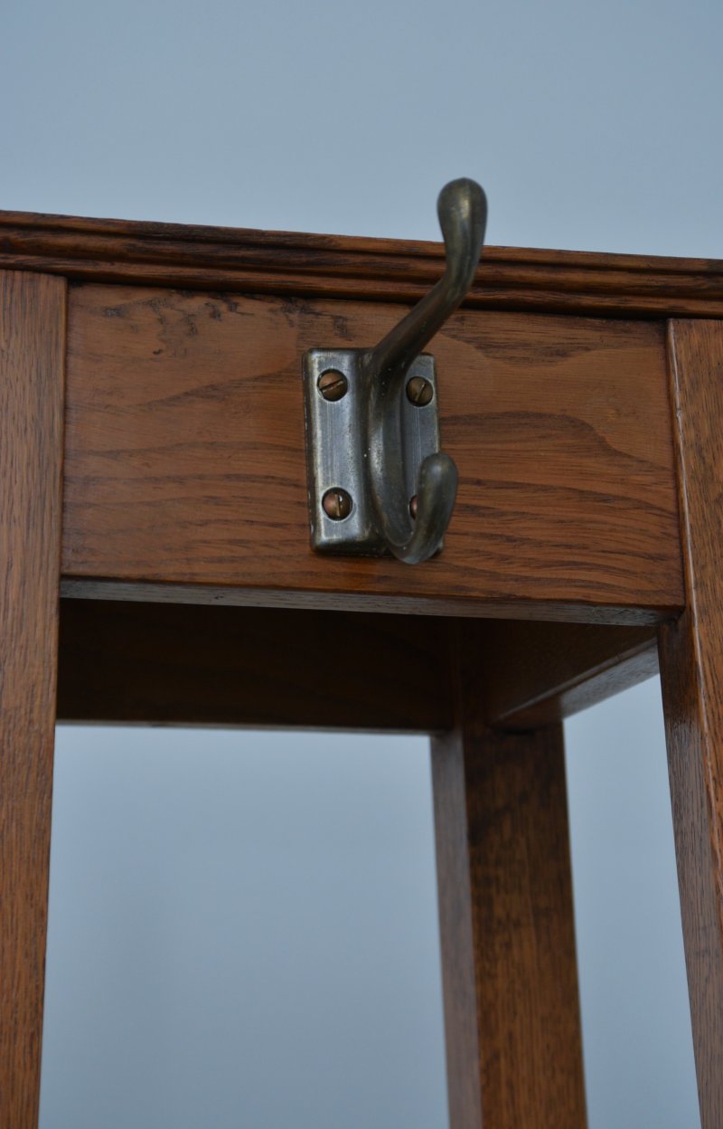 English Arts and Crafts Oak Coat Stand by Astrola - Image 13