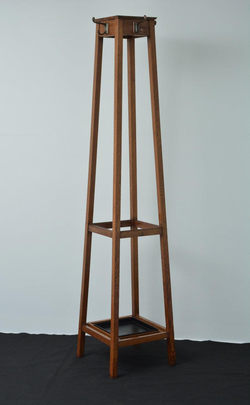 English Arts and Crafts Oak Coat Stand by Astrola