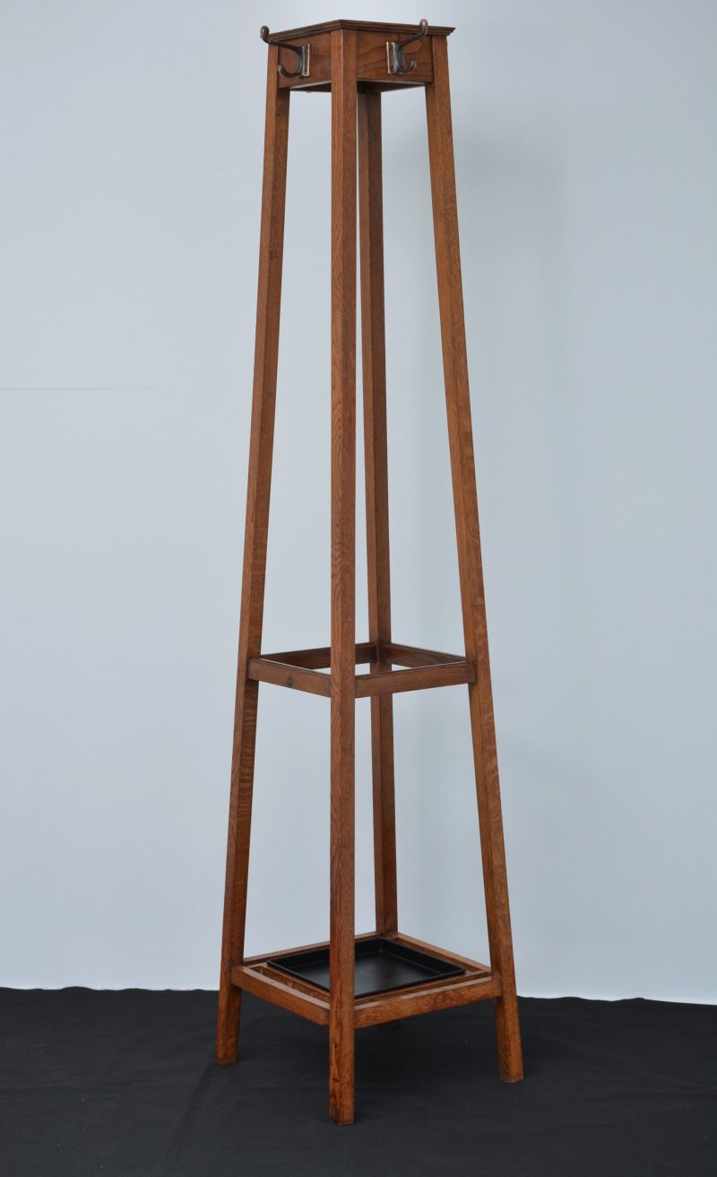English Arts and Crafts Oak Coat Stand by Astrola - Image 15