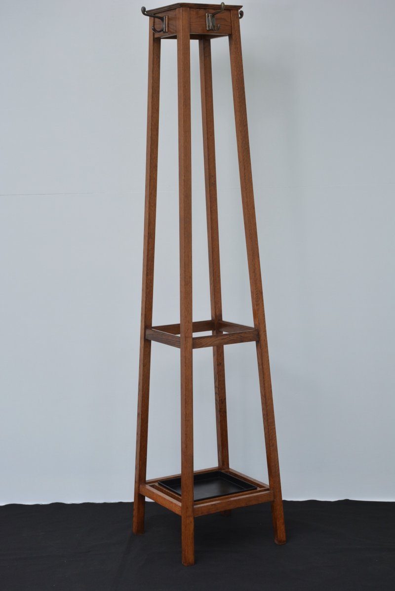 English Arts and Crafts Oak Coat Stand by Astrola - Image 17