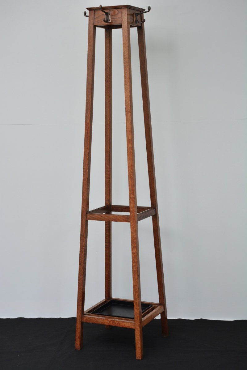 English Arts and Crafts Oak Coat Stand by Astrola - Image 16