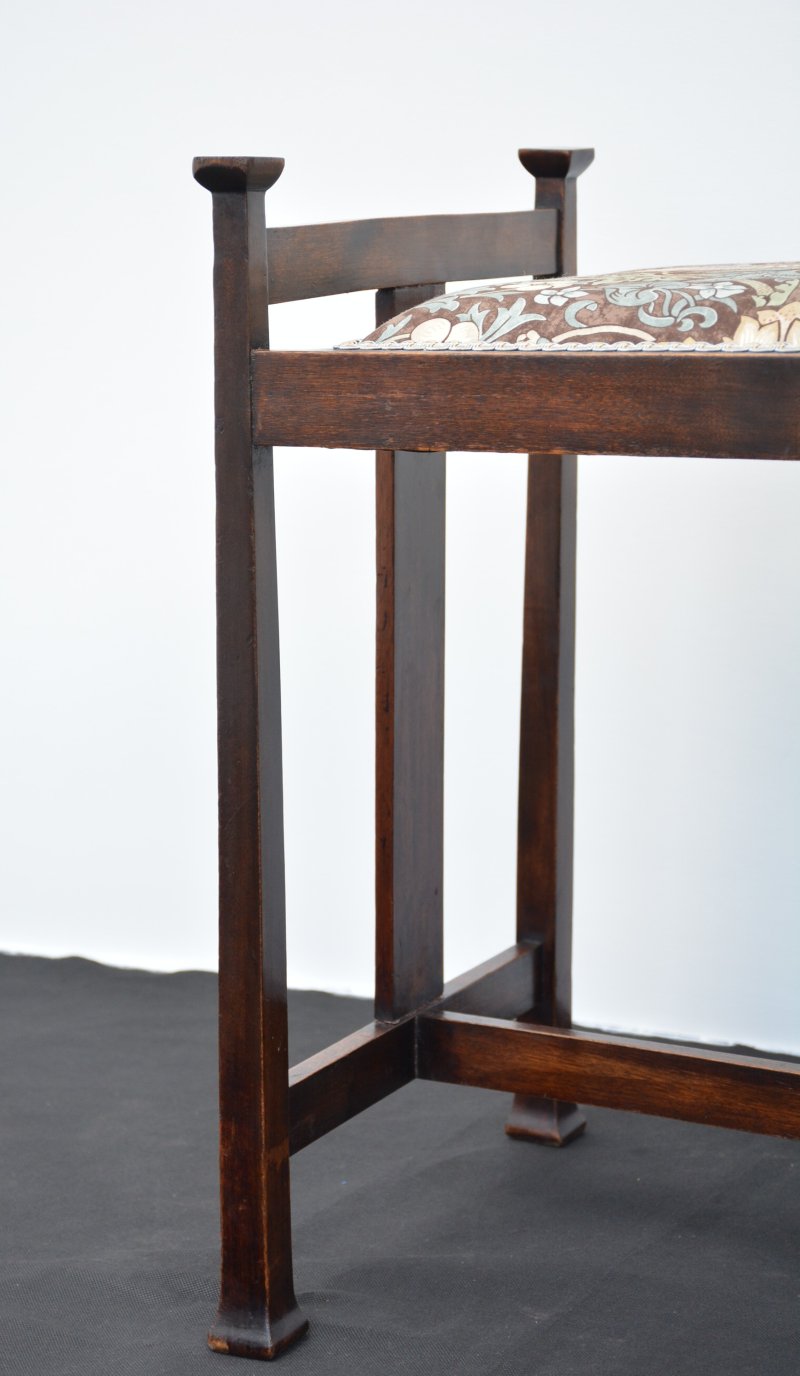Antique Arts And Crafts Stool Dressing Table Stool - Image 2