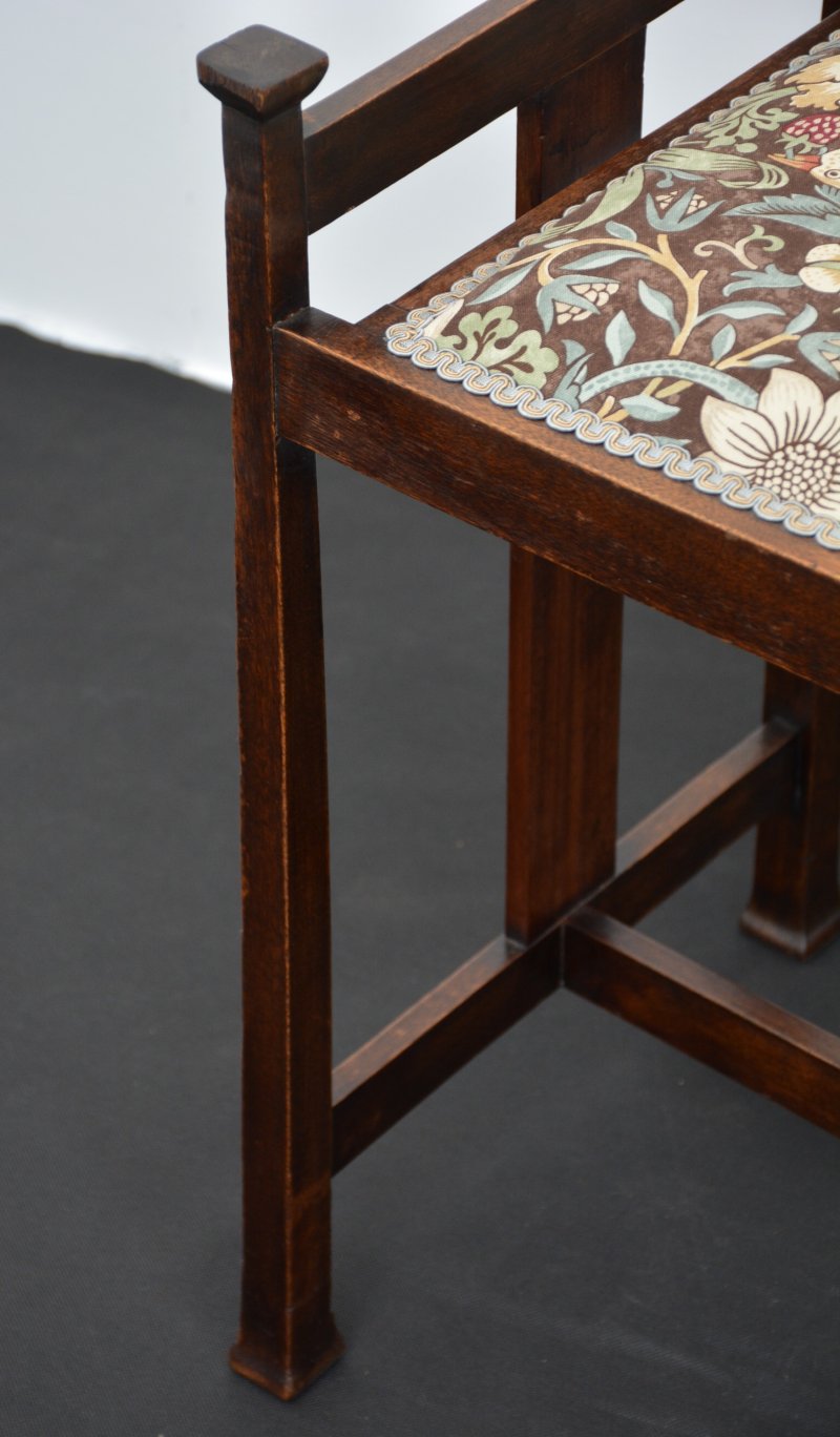 Antique Arts And Crafts Stool Dressing Table Stool - Image 4