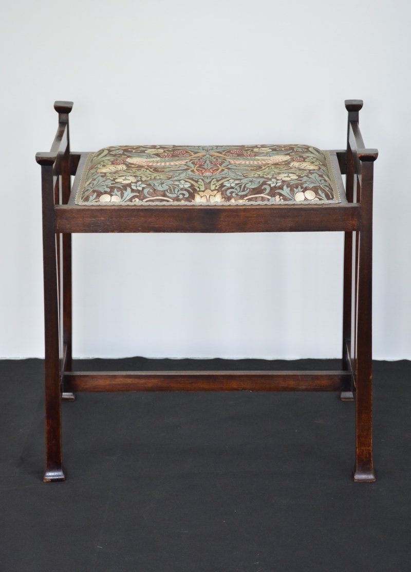 Antique Arts And Crafts Stool Dressing Table Stool - Image 6