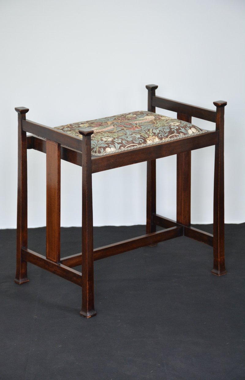 Antique Arts And Crafts Stool Dressing Table Stool
