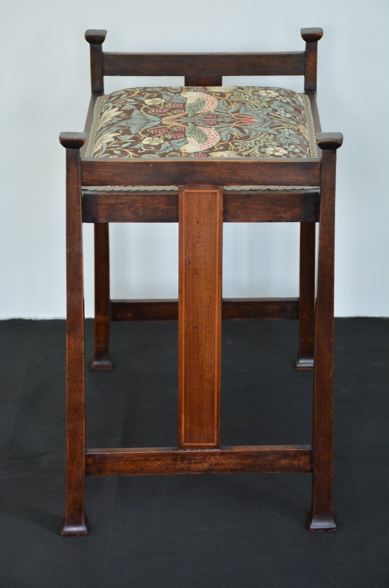 Antique Arts And Crafts Stool Dressing Table Stool - Image 8
