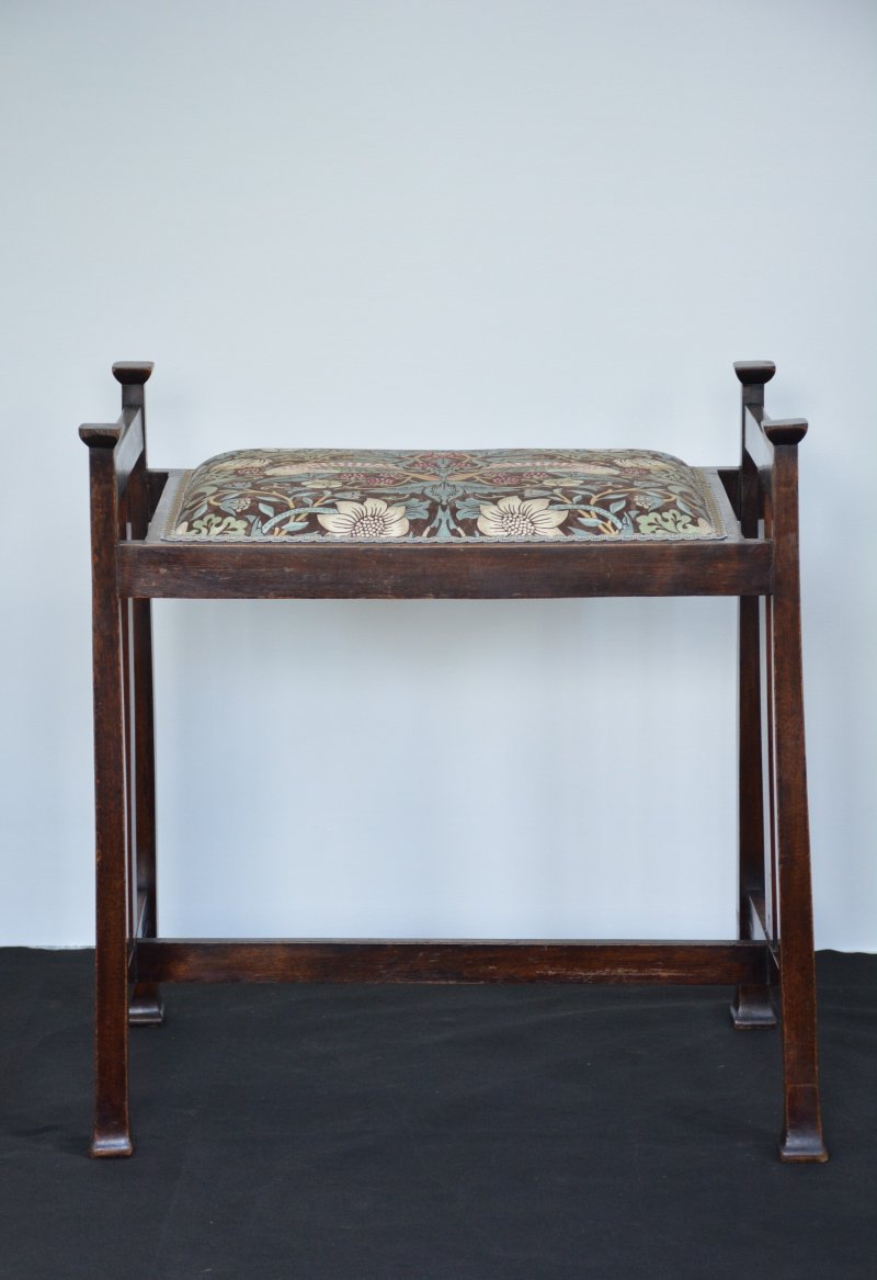 Antique Arts And Crafts Stool Dressing Table Stool - Image 9