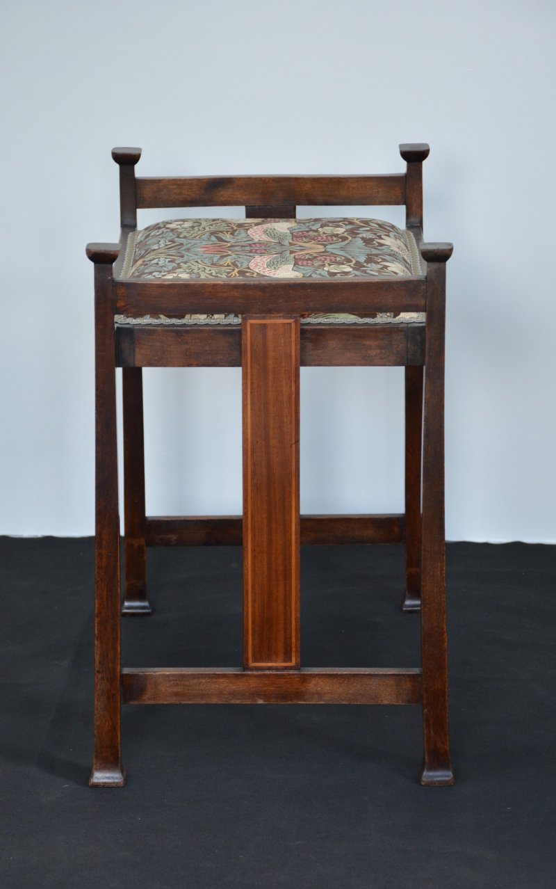 Antique Arts And Crafts Stool Dressing Table Stool - Image 11