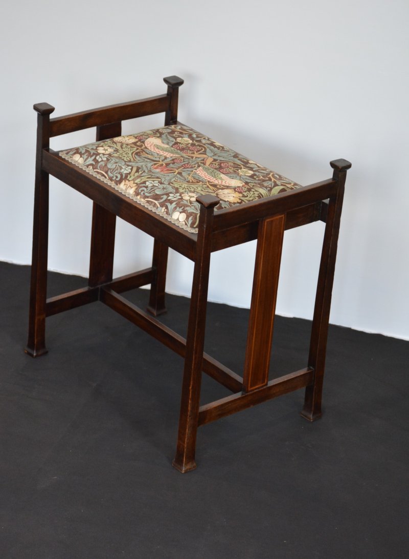 Antique Arts And Crafts Stool Dressing Table Stool - Image 12