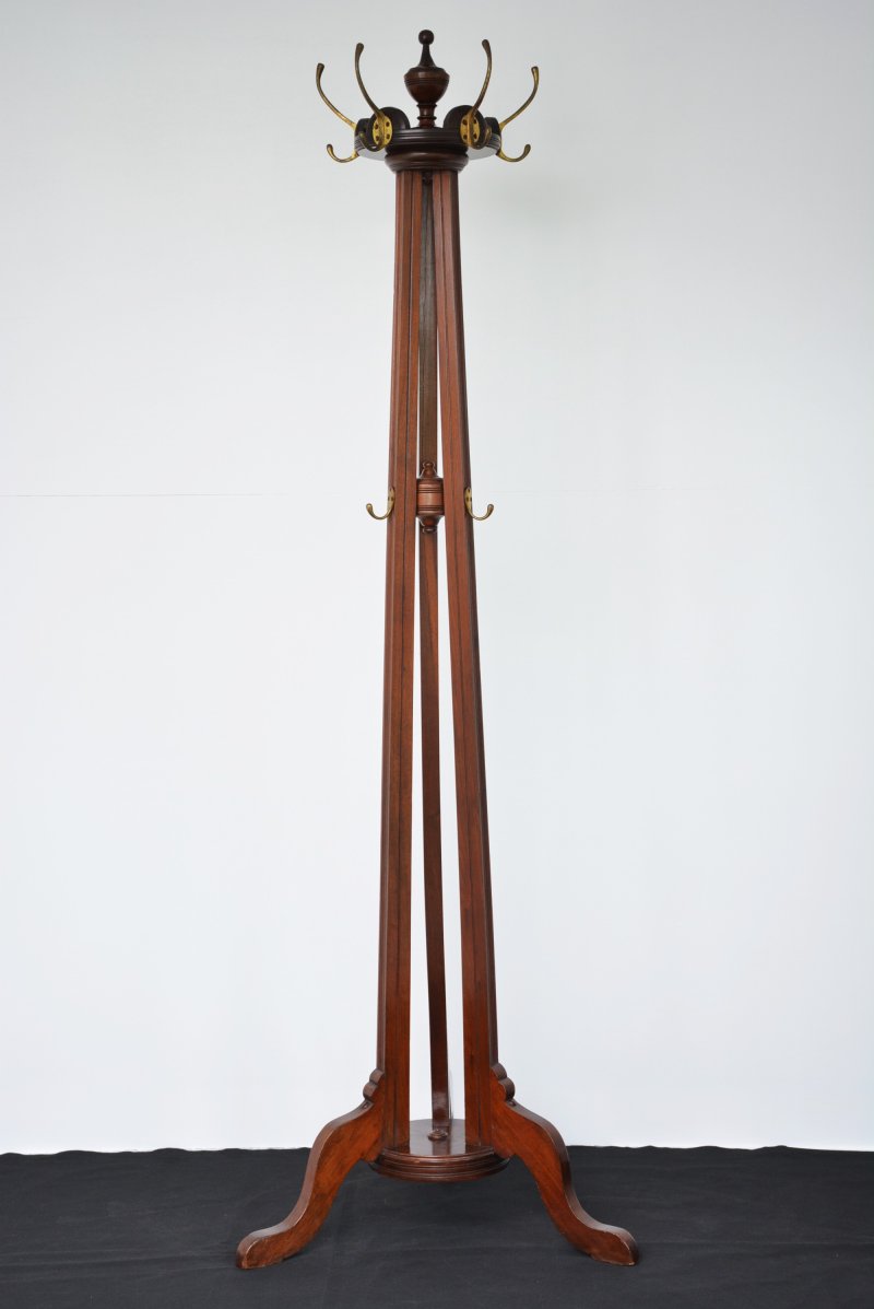 Arts and Crafts Solid Walnut Coat Stand by Jas. Shoolbred