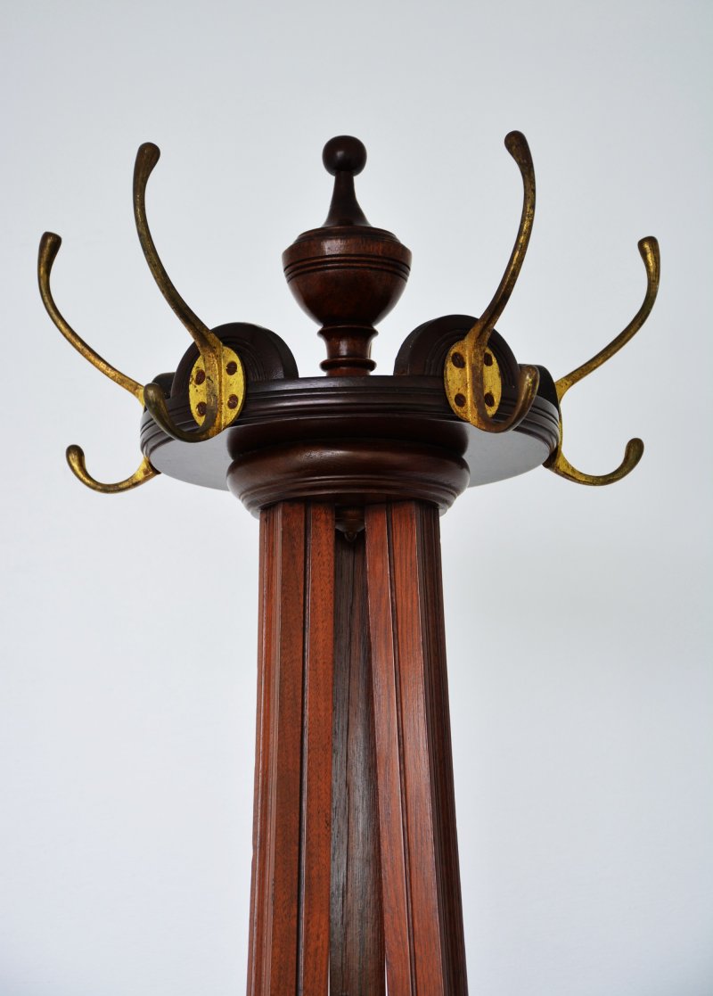 Arts and Crafts Solid Walnut Coat Stand by Jas. Shoolbred - Image 4