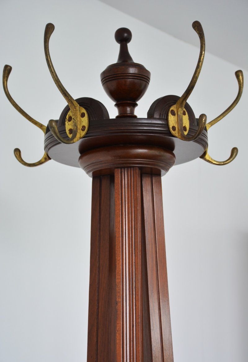 Arts and Crafts Solid Walnut Coat Stand by Jas. Shoolbred - Image 7