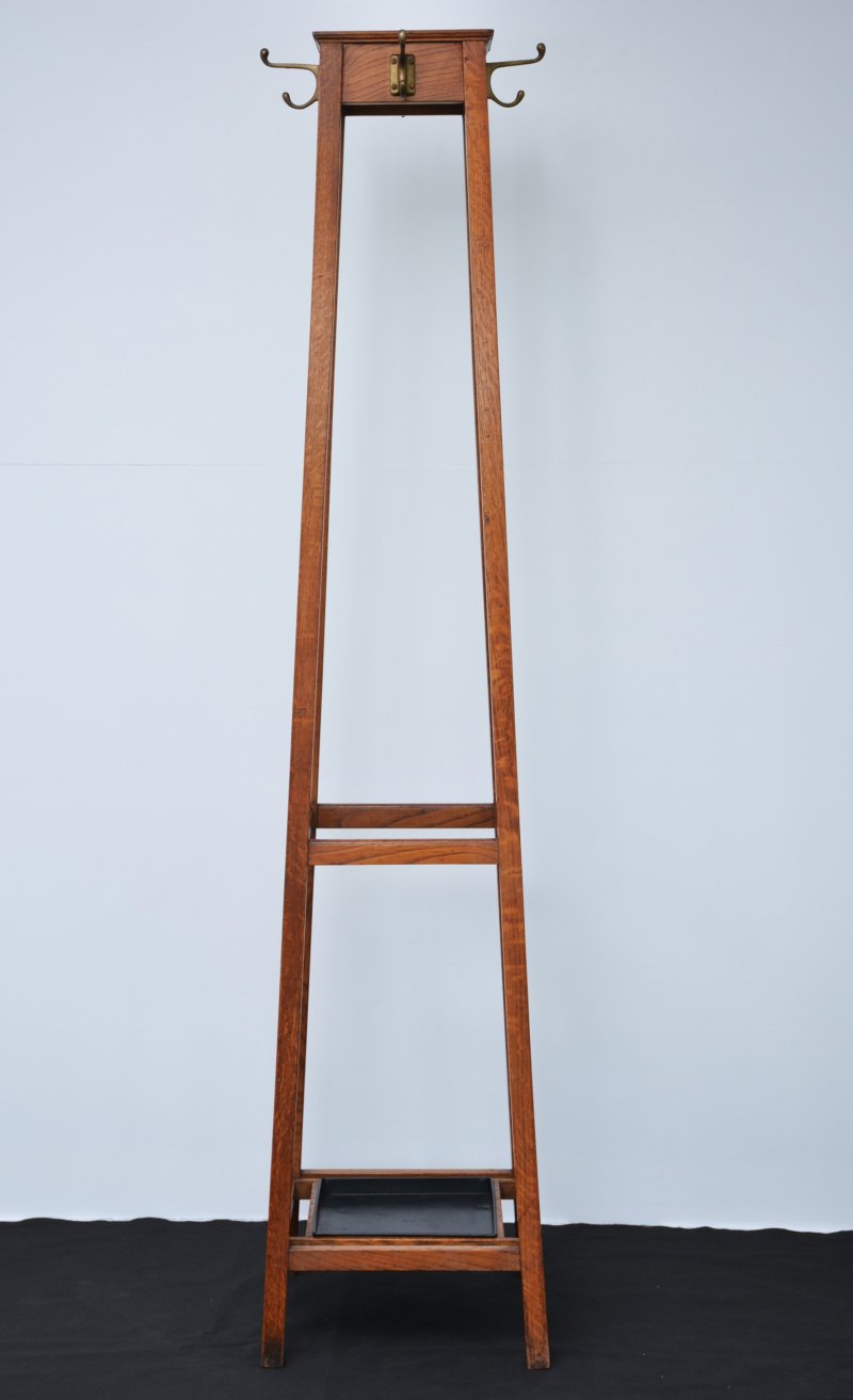 English Industrial Style Solid Oak Coat Stand by Astrola - Image 6
