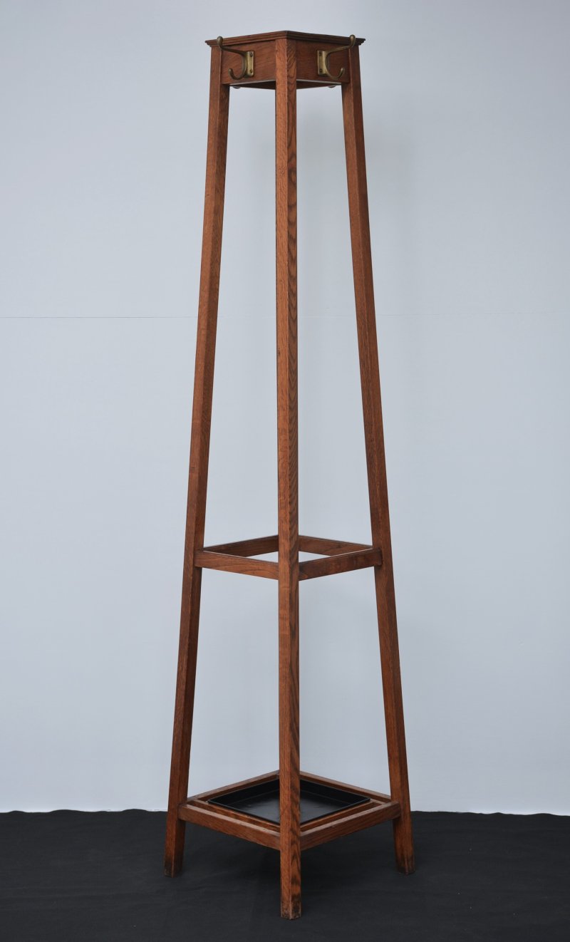 English Industrial Style Solid Oak Coat Stand by Astrola - Image 7