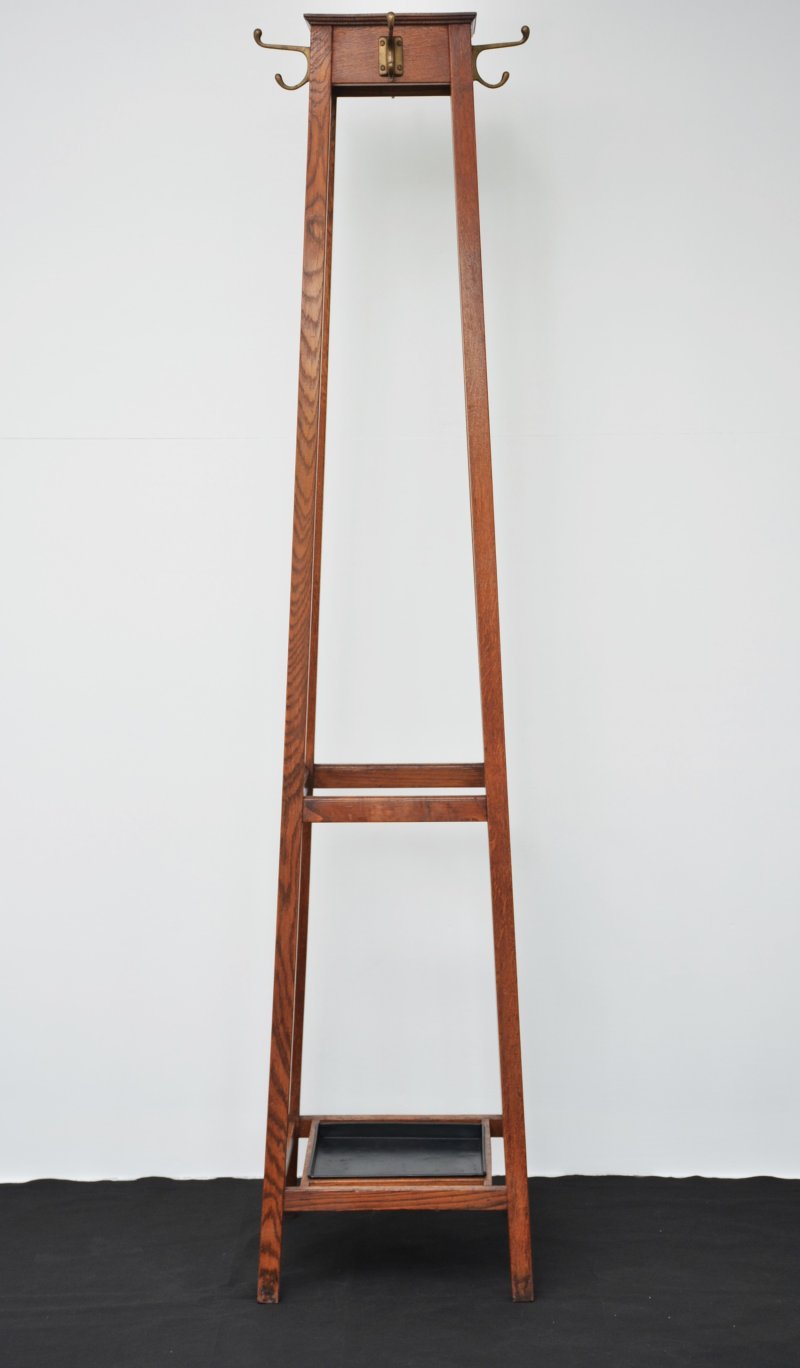 English Industrial Style Solid Oak Coat Stand by Astrola - Image 8