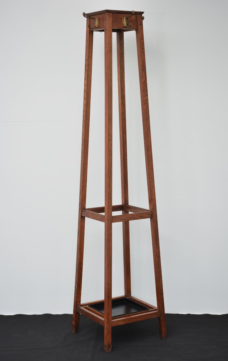 English Industrial Style Solid Oak Coat Stand by Astrola - Image 9