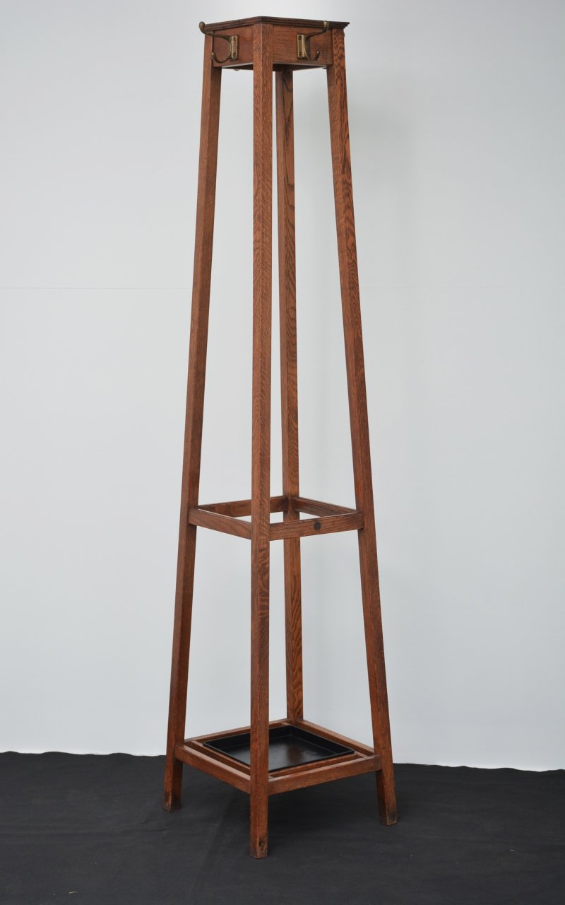 English Industrial Style Solid Oak Coat Stand by Astrola - Image 10