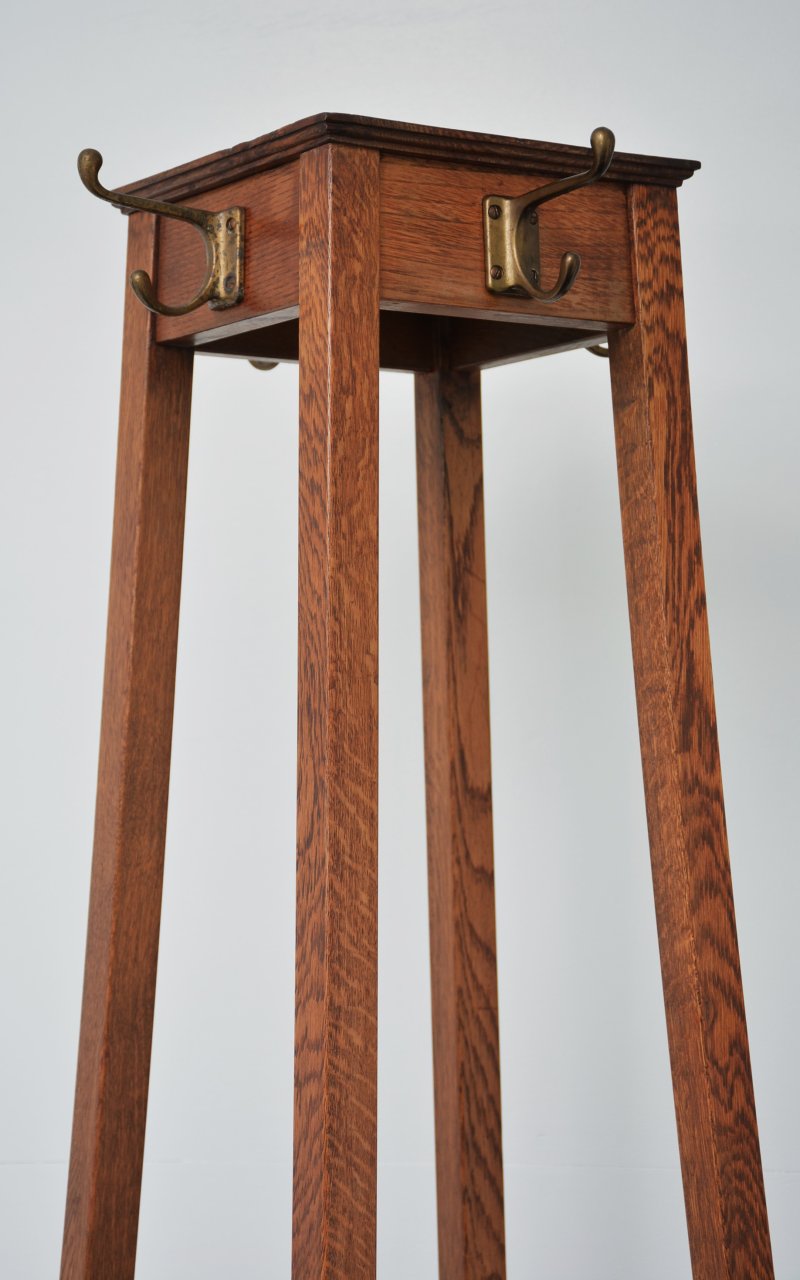 English Industrial Style Solid Oak Coat Stand by Astrola - Image 11