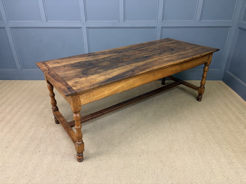 Early 19th Century Walnut Refectory Farmhouse Table