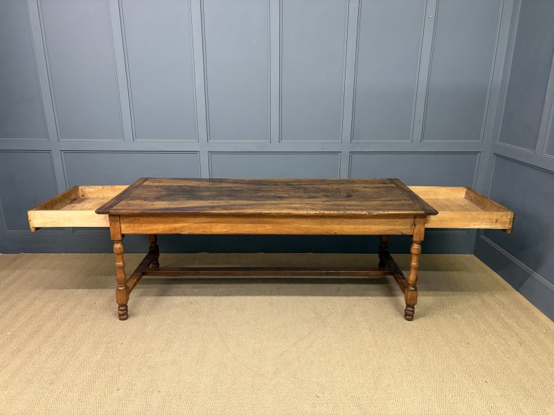 Early 19th Century Walnut Refectory Farmhouse Table - Image 18