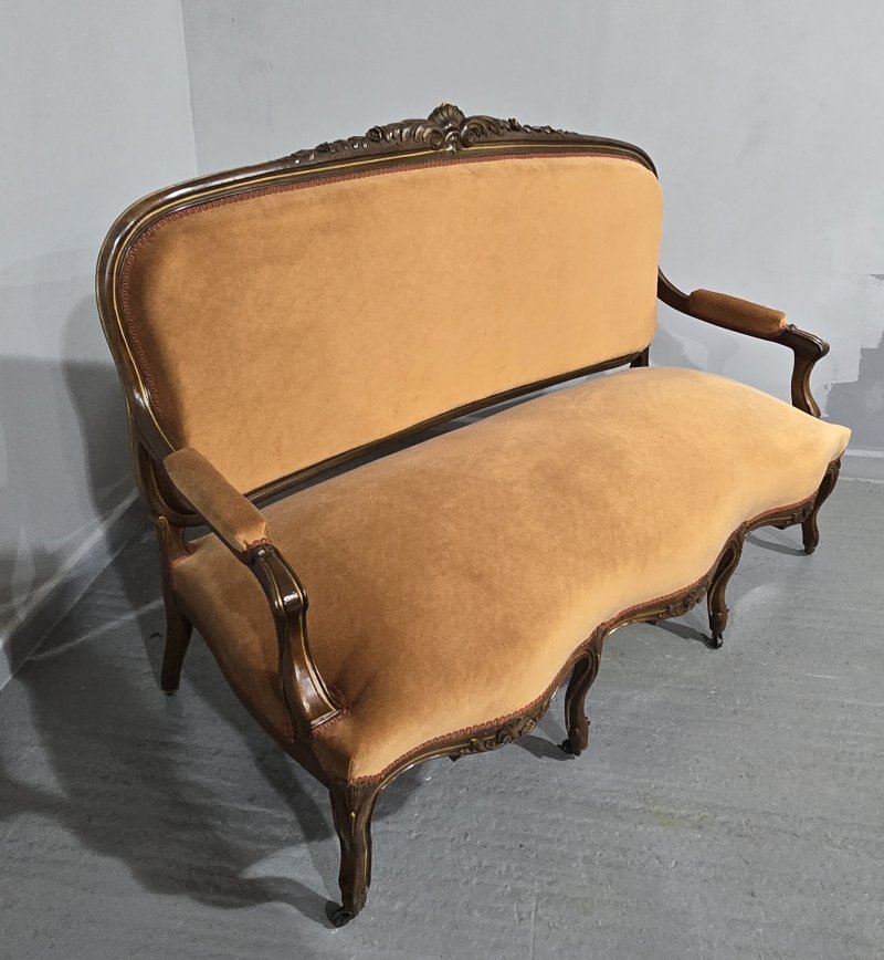 Outstanding French Walnut Couch - Image 2