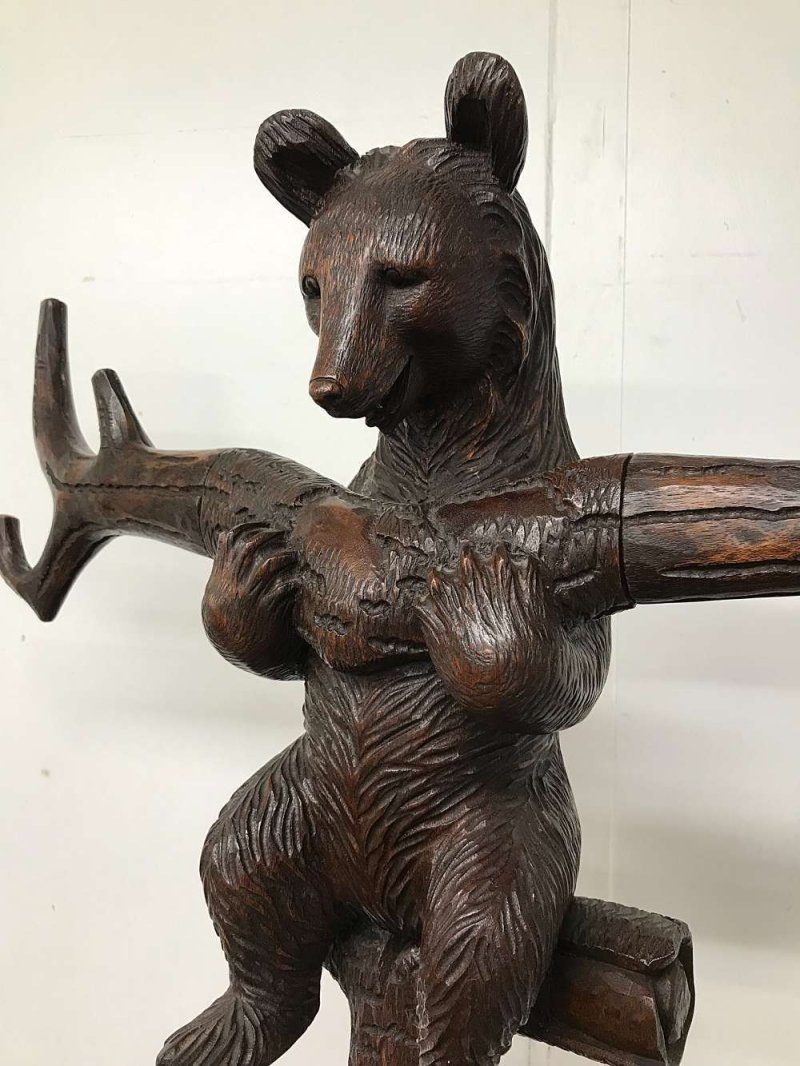 Victorian Black Forest carved bear hallstand - Image 2