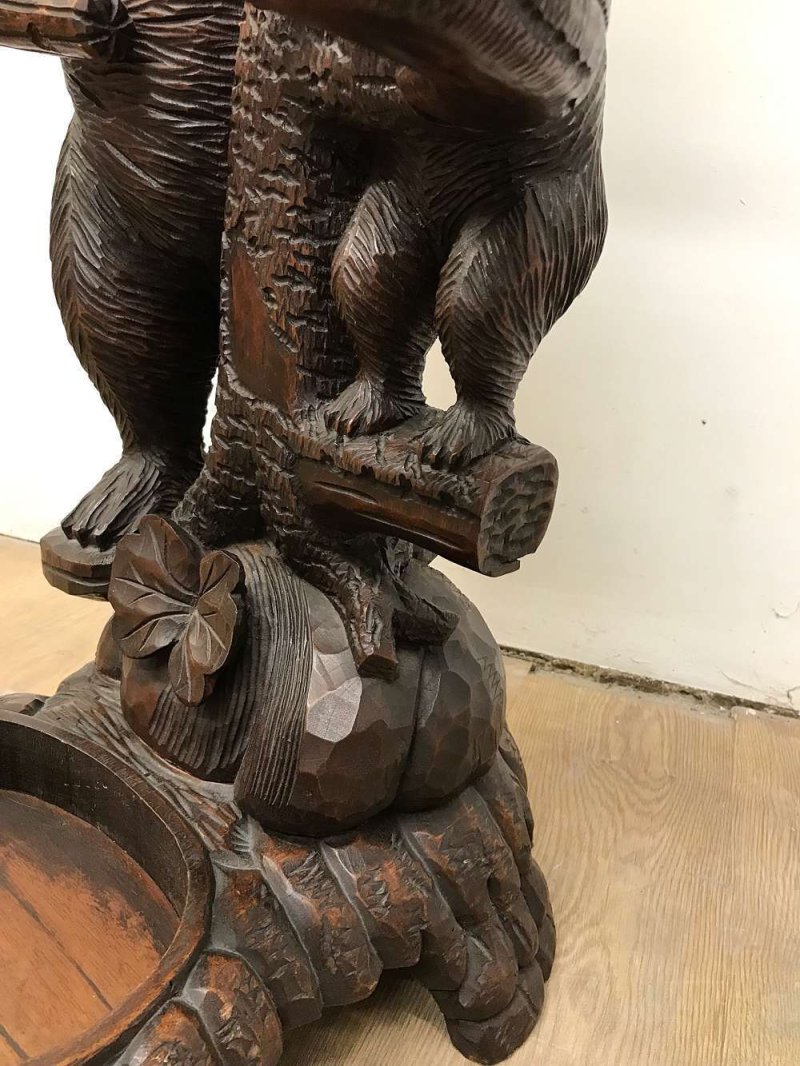 Victorian Black Forest carved bear hallstand - Image 8