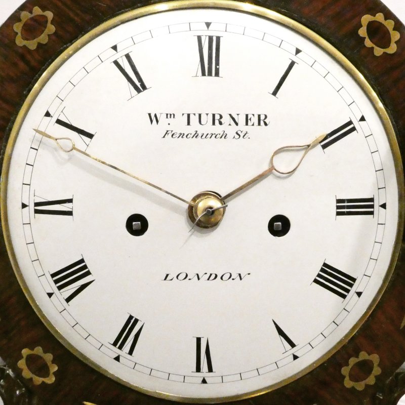 Georgian Rosewood Bracket Clock by William Turner of London - Image 2