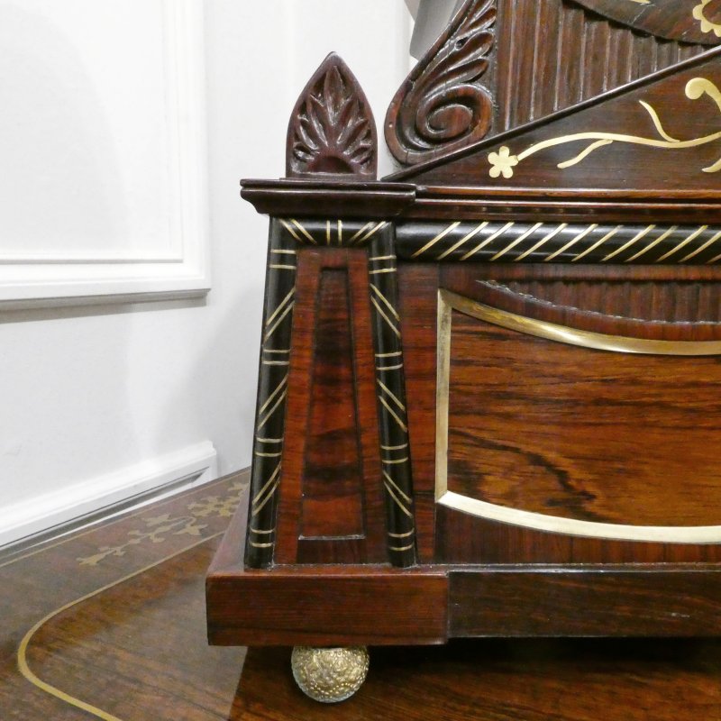 Georgian Rosewood Bracket Clock by William Turner of London - Image 5