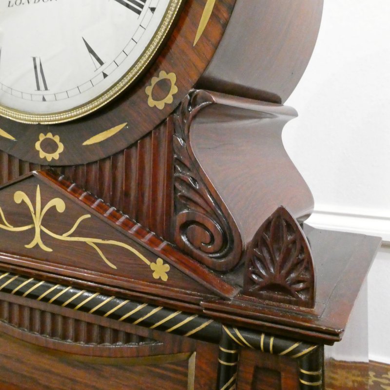 Georgian Rosewood Bracket Clock by William Turner of London - Image 4