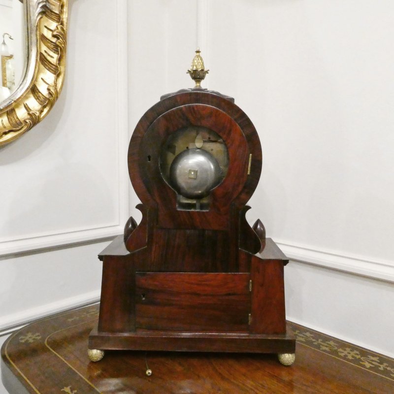Georgian Rosewood Bracket Clock by William Turner of London - Image 10