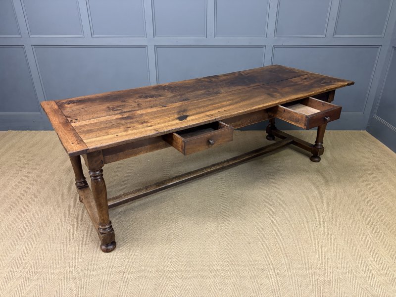 Large Early 19th Century Walnut Refectory Farmhouse Table - Image 2